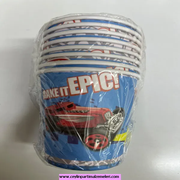 Hot Wheels Temalı Karton Bardak